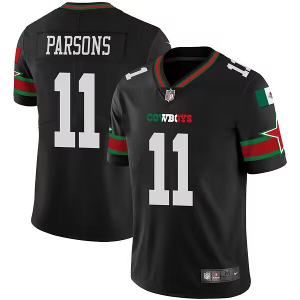 Men's Dallas Cowboys #11 Micah Parsons Black Mexico Vapor Limited Stitched Football Jersey